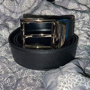 Bally Men's Astor Reversible Black Leather Belt